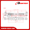 Hot Dip Galvanzied or Electric Galvanized Turnbuckle Jaw & Jaw, Lashing Turnbuckles