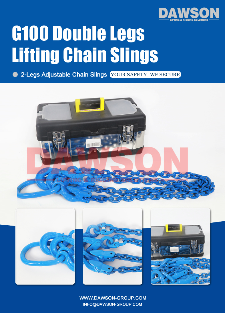 CM Grade 100 DOG 2 Leg Adjustable Type A Chain Sling - Clevlok