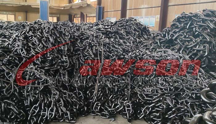 Welded Stud Link Anchor Chain with Black Bituminous Paint - Dawson China Manufacturer, Supplier