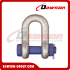 DAWSON BRAND Grade T8 DG2150A Forged Alloy Steel Dee Shackle with Safety Pin, G8 Class Bolt Type Chain Shackle
