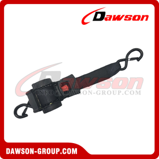 DSSLRS006 2''X10FT Automatic Retractable Ratchet Tie Down Straps with Damping Version and Push Button Release, 50MMX3.05M MBL 2000KGS Cargo Lashing Belt