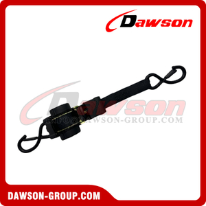 DSSLRS0017 1''X6FT Automatic Retractable Ratchet Tie Down Straps with Damping Version, 25MMX1.8M MBL 800KGS Cargo Lashing Belt