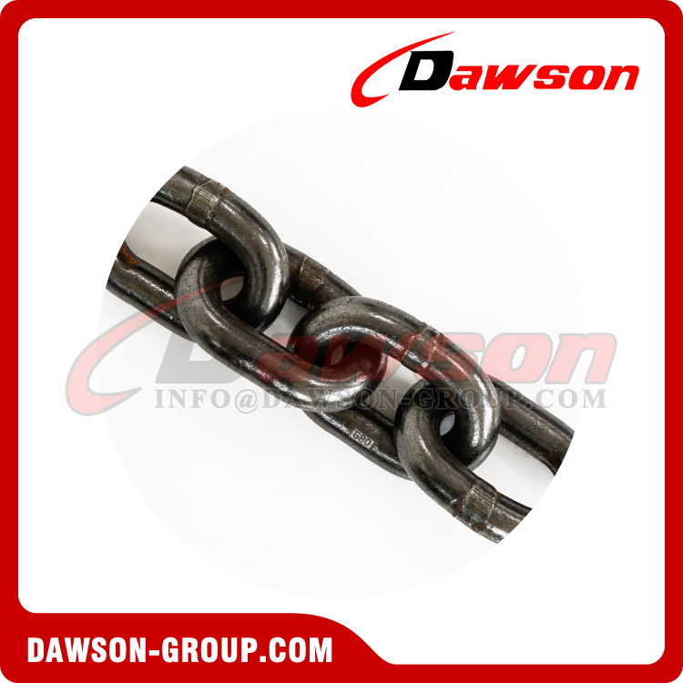 7-28MM Alloy Steel Black Painted Grade 80 Short Fishing Link Chain / G80 Fishing Chain