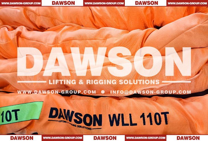 DAWSON WLL 110T Heavy Duty Polyester Round Slings, 110000kg Lifting Slings - Dawson Group Ltd. - China Supplier, Factory