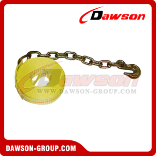 2 inch Winch Strap with Chain and Hook