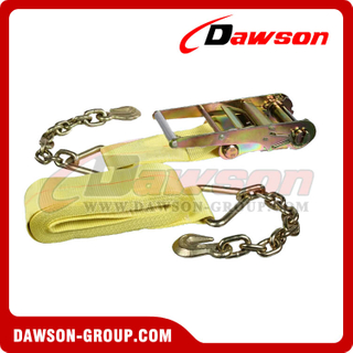 4 inch 27 feet Ratchet Strap With Chain Extension