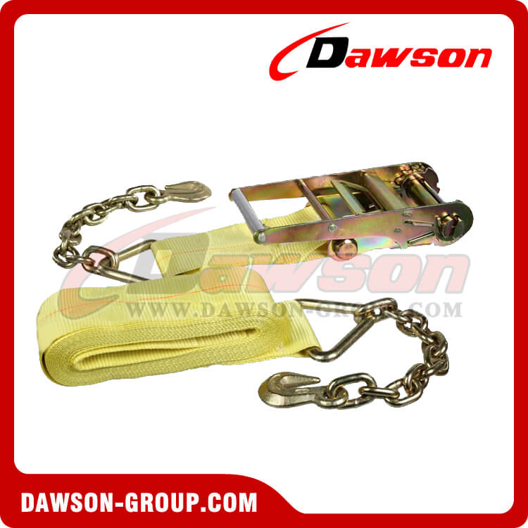 4 inch 30 feet Ratchet Strap With Chain Extension