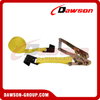 2 inch 18 feet YELLOW Ratchet Strap with Black Flat Hook