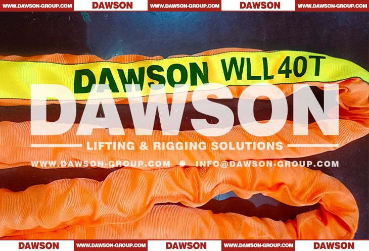 WLL 40T Polyester Round Slings, 40000KG Heavy Duty Lifting Round Slings - Dawson Group Ltd. - China Manufacturer, Factory