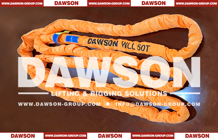 WLL 50T Polyester Round Slings, 50000KG Heavy Duty Lifting Round Slings - Dawson Group Ltd. - China Manufacturer, Supplier