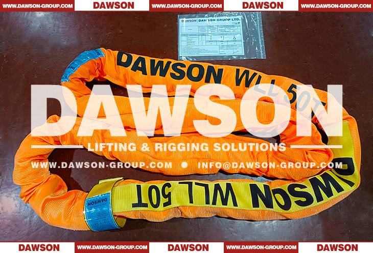 WLL 50T Polyester Round Slings, 50000KG Heavy Duty Lifting Round Slings - Dawson Group Ltd. - China Manufacturer, Supplier, Factory
