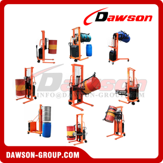 DAWSON Drum Handling Equipment, Electric Drum Dumpers, Portable Drum Dumpers, Drum Stacker, Hydraulic Drum Truck, Mobile Drum Carrier, Horizontal Drum Carrier