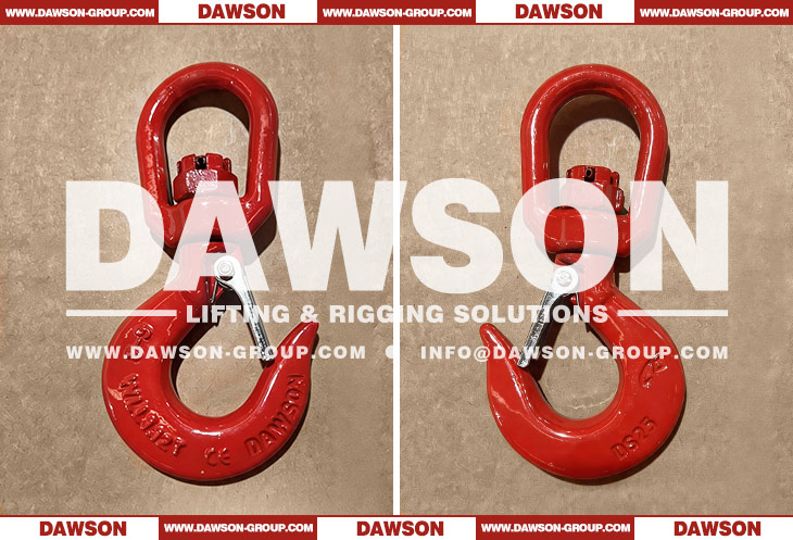 DS040 G80 Swivel Hook with Safety Latch for Heavy Duty Crane Lifting Chain Slings - Dawson Group Ltd. - China Manufacturer, Supplier, Factory
