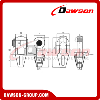 ​DAWSON Drop Forged Open Socket, Closed Socket, Closed Wire Rope Sockets, Open Wire Rope Sockets