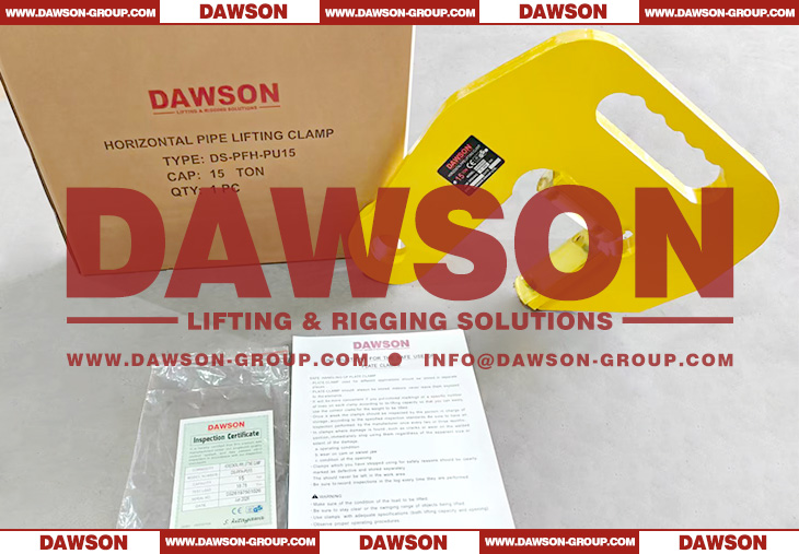 DS-PFH-PU15 Steel F Type Pipe Hook with PU Protection, Pipe Lifting Plate Clamp F Model for Horizontal Lifting and Transporting - Dawson Group Ltd. - China Manufacturer, Supplier, Factory