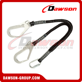 DS6137 Elastic Lanyard with Aluminum or Forged steel connectors