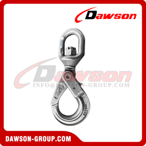 DS1007 G100 Dacromet European Type Swivel Self-Locking Hook for Crane Lifting Chain Slings