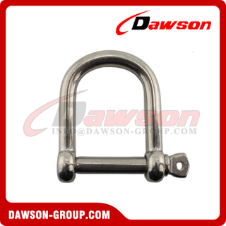 Stainless Steel Wide Dee Shackle with Screw Pin