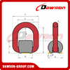 DS344 G80 WLL1.12-20T Weld on Lifting D Rings, Grade 80 Weld-on Pivoting D Link