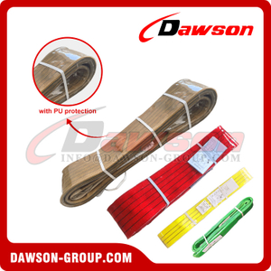 DAWSON Webbing Slings with Polyurethane ( PU ) Cover Protection, Polyurethane Coating Web Lifting Sling