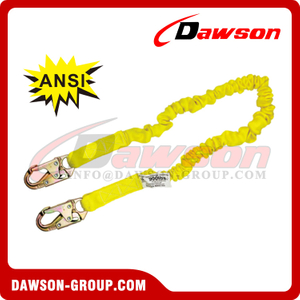 DS6138 6' Shock Absorbing Lanyard with Self Locking Snap Hooks