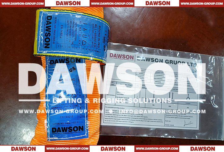 WLL 50T Polyester Round Slings, 50000KG Heavy Duty Lifting Round Slings - Dawson Group Ltd. - China Manufacturer, Factory