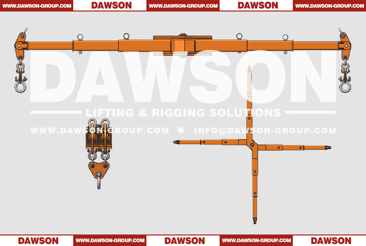DS-ALB20T Adjustable Lifting Beam, Cross Telescopic Lifting Spreader Bar (New R&D Product) - Dawson Group Ltd. - China Manufacturer, Supplier