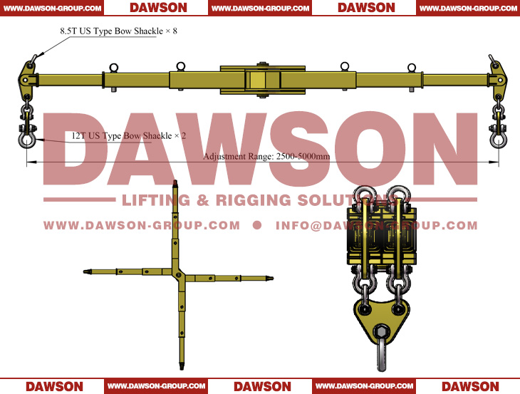 Cross Telescopic Lifting Spreader Bar (New R&D Product) - Dawson Group Ltd. - China Supplier