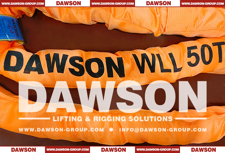 WLL 50T Polyester Round Slings, 50000KG Heavy Duty Lifting Round Slings - Dawson Group Ltd. - China Supplier, Factory