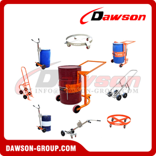 DAWSON Drum Handling Equipment, Round Drum Dollies, Drum Cradle Transporter, Mobile Drum Carrier, Horizontal Drum Carrier, Forklift Mounted Drum Grab, Forklift Drum Lifters