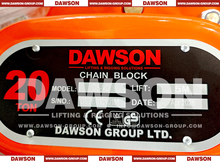 DSVD 20T Chain Block, Heavy Duty Chain Hoist for Construction Site - Dawson Group Ltd. - China Supplier, Factory