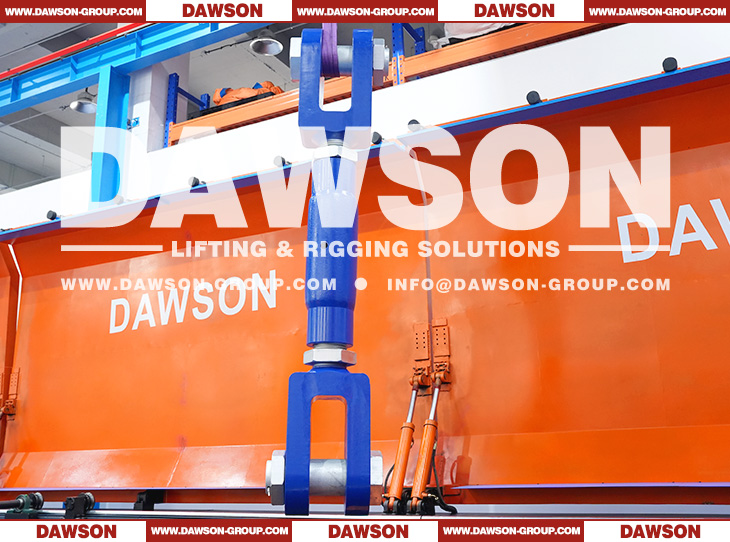 Testing WLL 100T HD Turnbuckle with Jaw Fork & Jaw Fork, Heavy Duty UU Type Lashing Screw Turnbuckle for Tightening - Dawson Group Ltd. - China Manufacturer