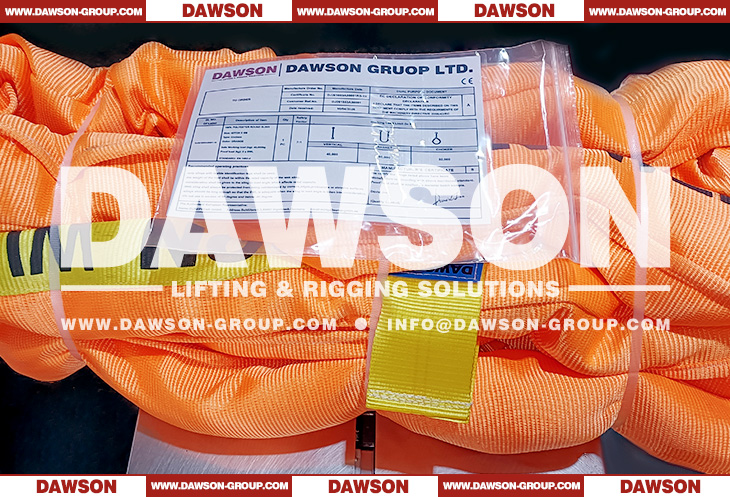 WLL 40T Polyester Round Slings, 40000KG Heavy Duty Round Lifting Slings - Dawson Group Ltd. - China Factory