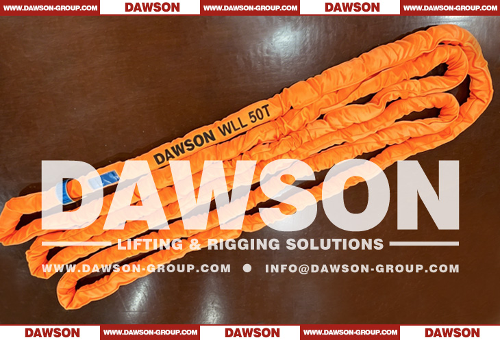 WLL 50T Polyester Round Slings, 50000KG Heavy Duty Lifting Round Slings - Dawson Group Ltd. - China Manufacturer, Supplier, Factory