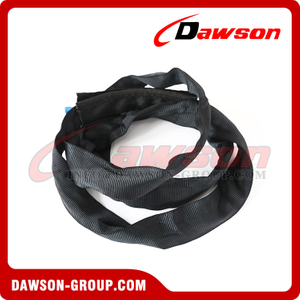 DAWSON Black Polyester Endless Round Slings with Steel Wire Rope Core for Suspension of Stage Sound and Lighting Equipment