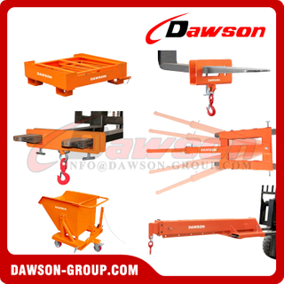 DAWSON Forklift Attachment, Horizontal Telescopic Fork Mounted Jibs, Fork Hook, Extension Fork, Bulk Bag Lifter, Contaciner Skipper, Foldable Maintenance Platform