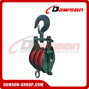 DS-A150 7113 Open Type Pulley Block Triple Sheave with Hook