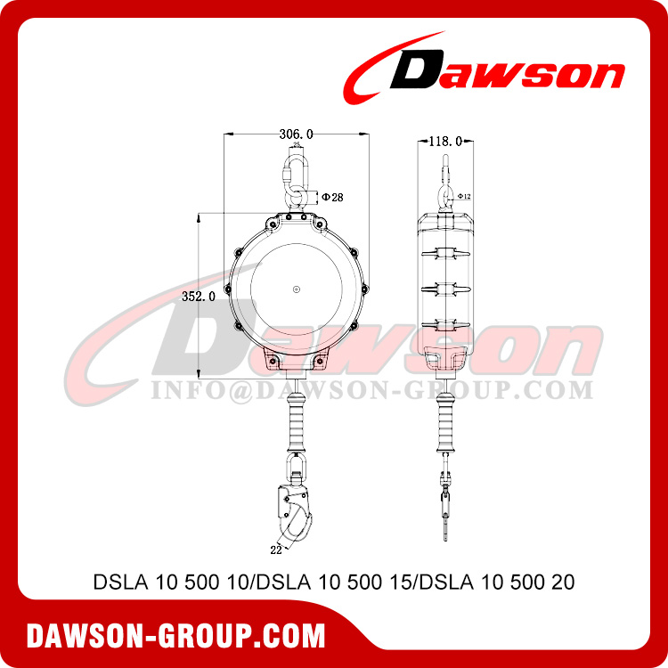DAWSON Industrial Wire Rope Load Arrester
