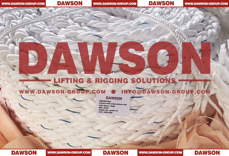 8 Strand 60MM White Polypropylene Rope - Dawson Group Ltd. - China Manufacturer, Supplier