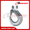 DS1004 G100 Dacromet Forged Clevis Sling Hook with Safety Latch for Chain Sling Fitting, Forged Clevis Slip Hook