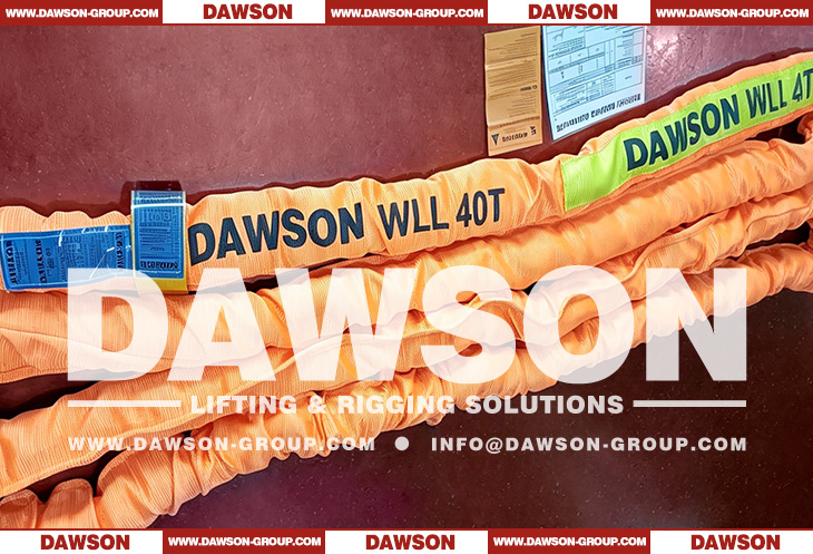 WLL 40T Polyester Round Slings, 40000KG Heavy Duty Round Lifting Slings - Dawson Group Ltd. - China Manufacturer, Factory
