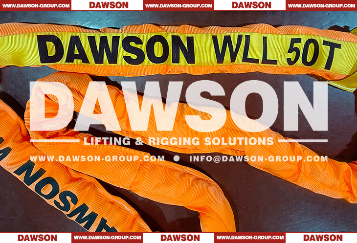 WLL 50T Polyester Round Slings, 50000KG Heavy Duty Lifting Round Slings - Dawson Group Ltd. - China Manufacturer, Supplier
