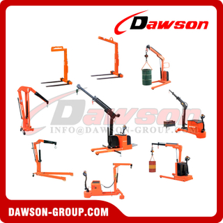 DAWSON Lifting Equipment, Crane Fork, Electric Shop Crane, Electric Load Moving Skate Tank, Toe Jack, Hydraulic Jack, Roll Skates