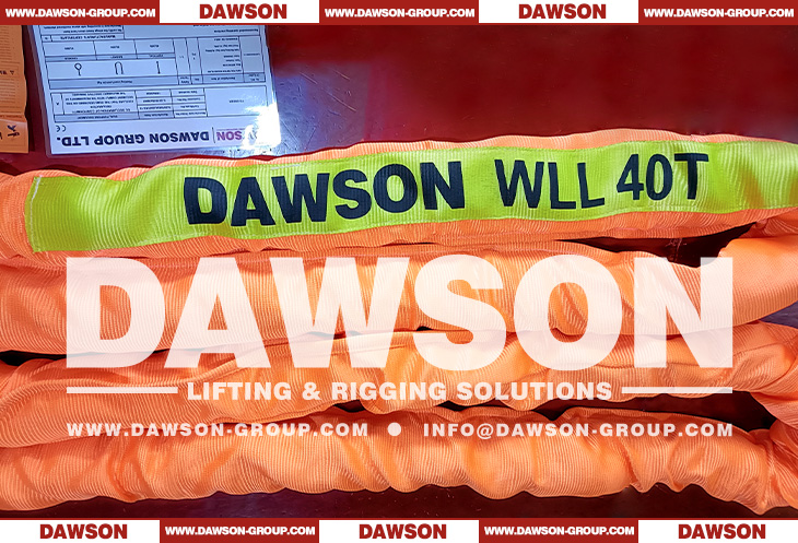 WLL 40T Polyester Round Slings, 40000KG Heavy Duty Round Lifting Slings - Dawson Group Ltd. - China Manufacturer