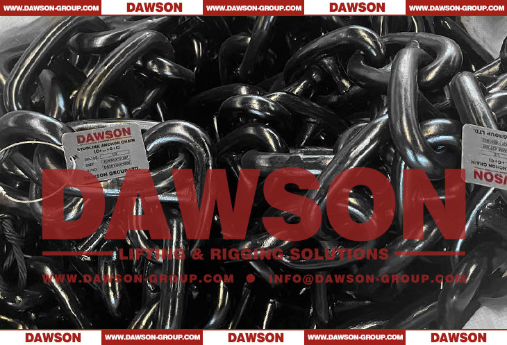 25MM Grade U3 Flash Butt Welded Stud Link Anchor Chain with Black Bituminous Paint for Fisheries Aquaculture Fishing - Dawson Group Ltd. - China Manufacturer, Supplier, Factory