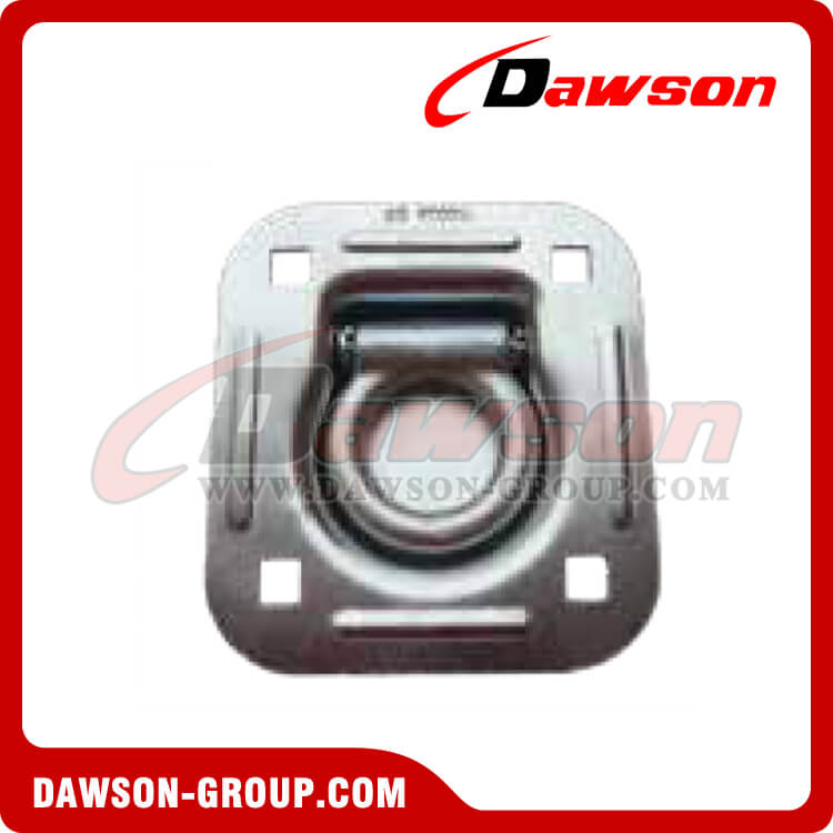 PPE-2SQ BS 2720kgs/6000lbs 2" Rectangle Floor Pan Fitting Square Hole, Trailer Tie Down Fittings