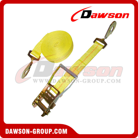 2'' Custom Ratchet Strap with Twisted Snap Hooks, 2 inch Polyester Tie Down  Lashing - Dawson Group Ltd. - China Manufacturer, Supplier, Factory