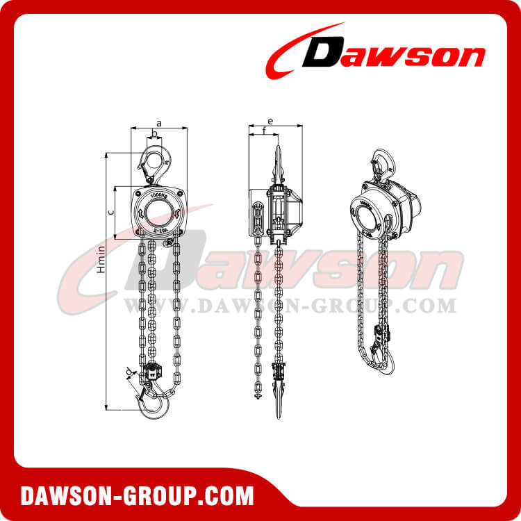 DS-DF-B25 250kg Mini Type Chain Blocks, 0.25Ton Chain Hoist for Installing of Machinery
