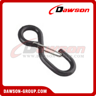 WHS2503 BS 800KG/1760LBS 1 inch Black Coated S Hook with Latch
