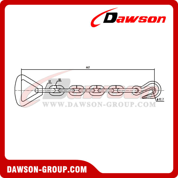 Chain Anchor with Flat Delta Ring